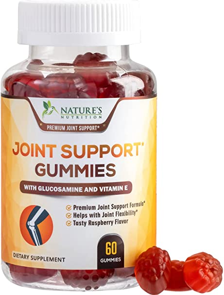 Joint Support Gummies Extra Strength Glucosamine & Vitamin E - Natural Joint & Flexibility Support - Best Cartilage & Immune Health Support Supplement for Men and Women - 60 Gummies