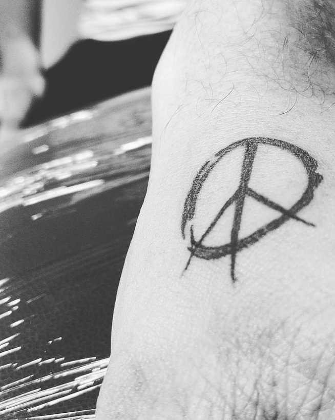 Stylish Peace Tattoo