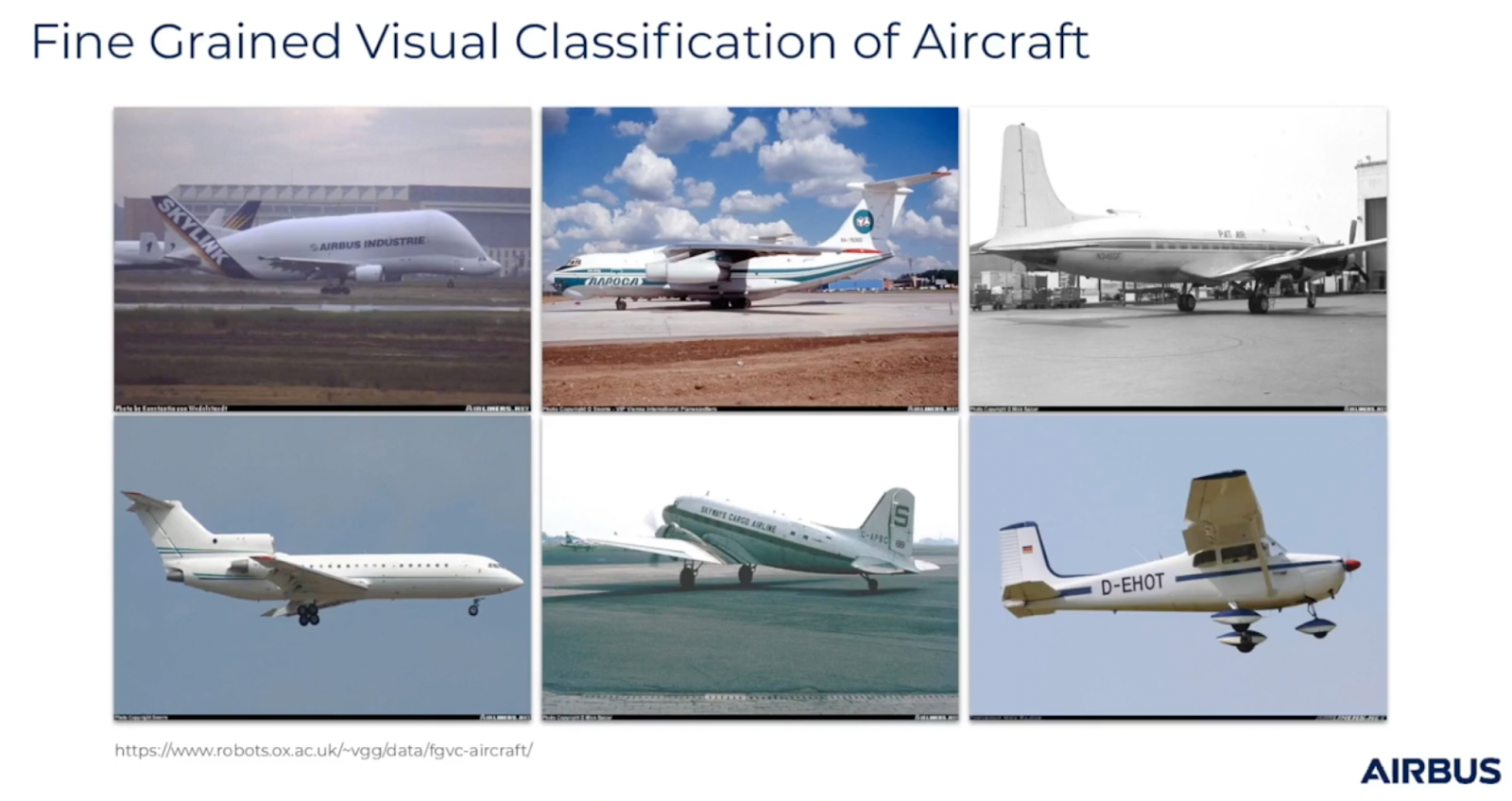 Fine grained vidual classification of aircraft