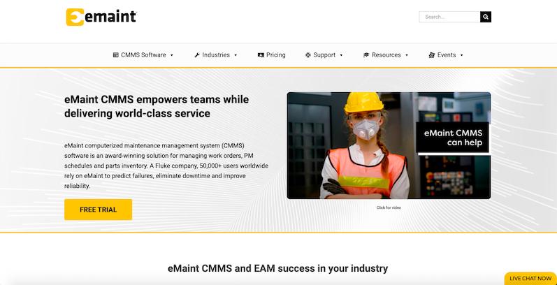 eMaint - CMMS basado en SaaS