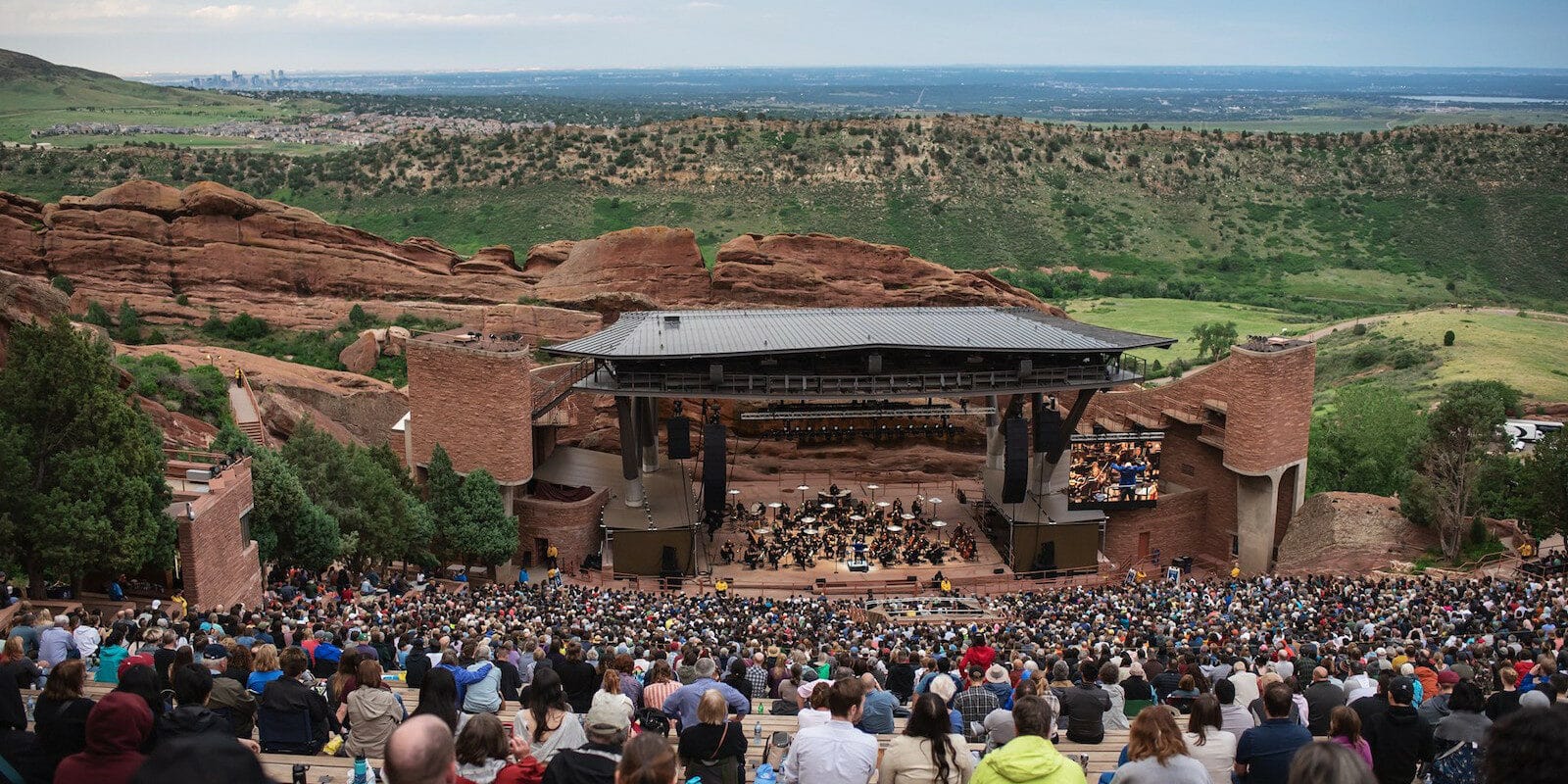 red rocks amphitheater seating view