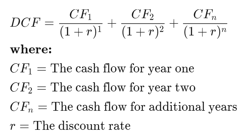 Discounted Cash Flow Formula
