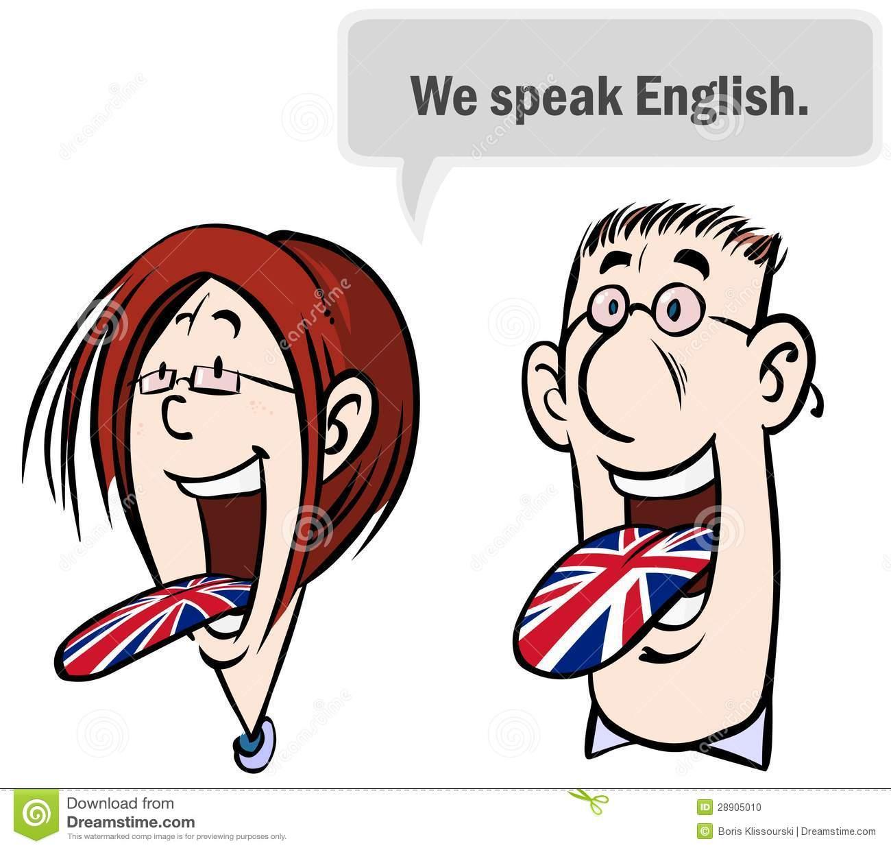 Nós falamos o inglês.