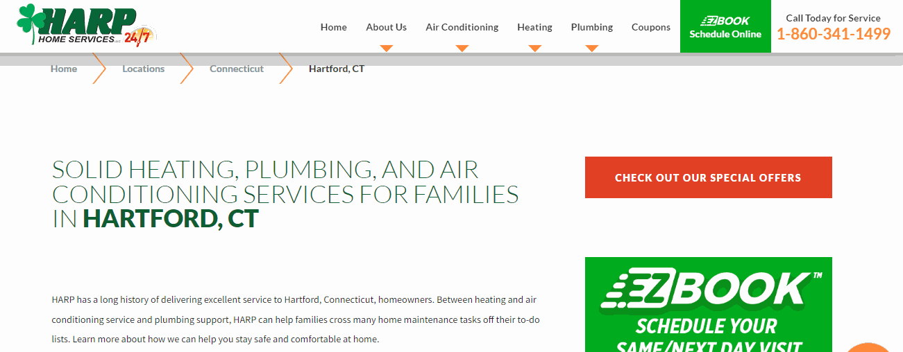 harp home services location page