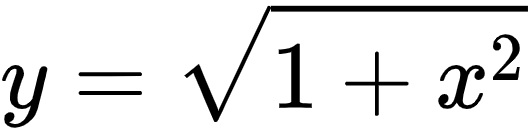 {"type":"align*","id":"1-0","code":"\\begin{align*}\n{y}&={{\\sqrt[]{1+x^{2}}}}\t\n\\end{align*}","font":{"family":"Arial","size":10,"color":"#000000"},"ts":1604148368773,"cs":"PISLTrGab0F0scwXXzsCsA==","size":{"width":88,"height":21}}