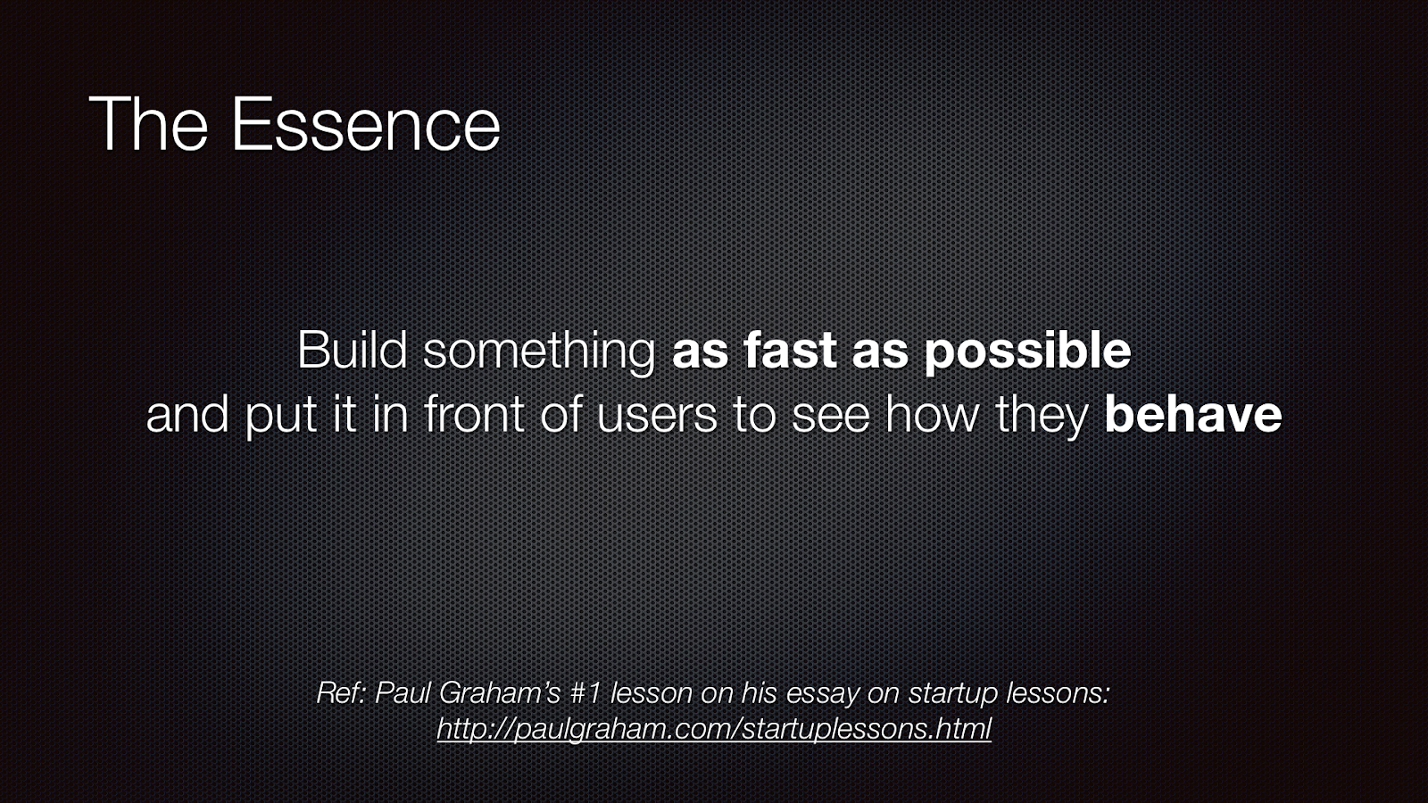 Key slide 3 of the talk on Creating Digital Products People Love