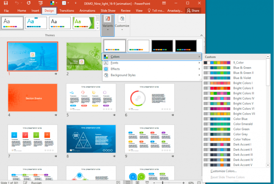 how to change color on powerpoint