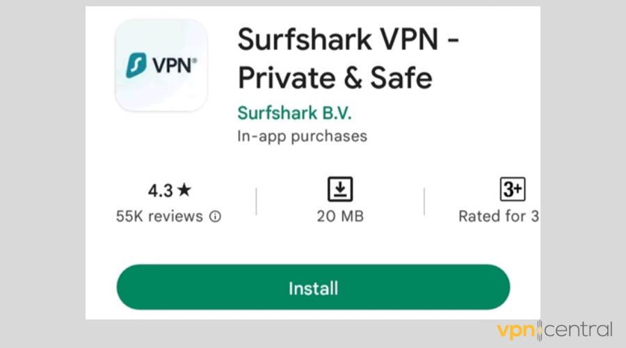 install surfshark app