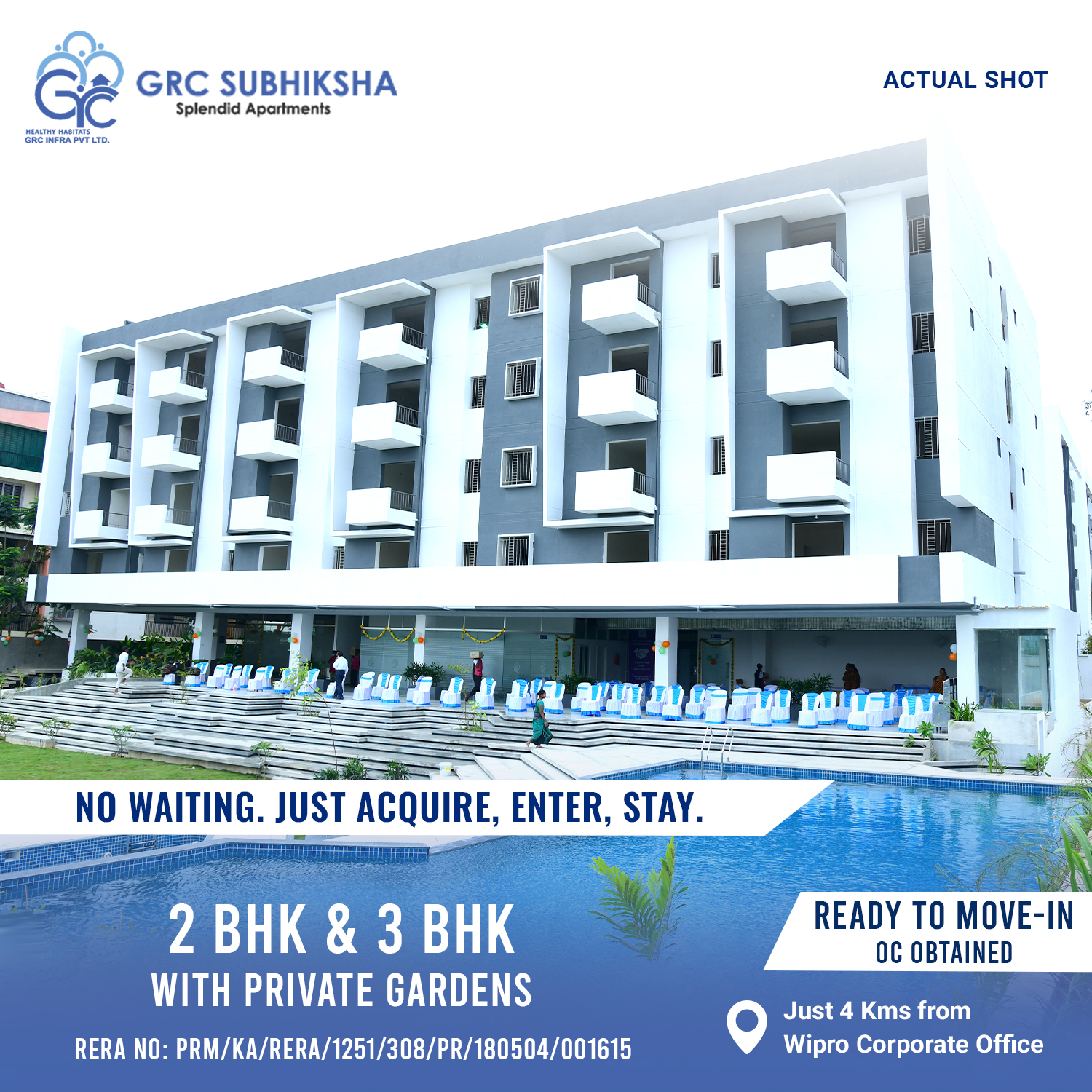 GRC Subiksha Get 3 BHK and 2 BHK Flats for Sale in Sarjapur Road Bangalore World Class Amenities Excellent Connectivity Ready to Move Credai Bangalore