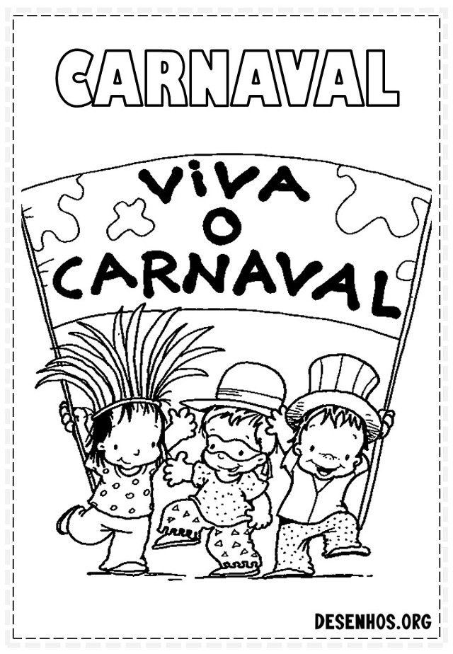 desenhos para colorir carnaval