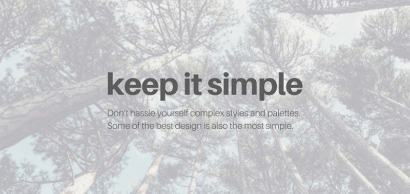 Design tip - Simplify wherever you can