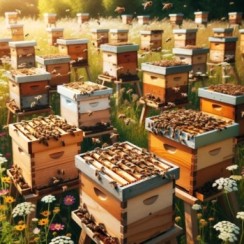 bee hives for natural pollination in greenhouse
