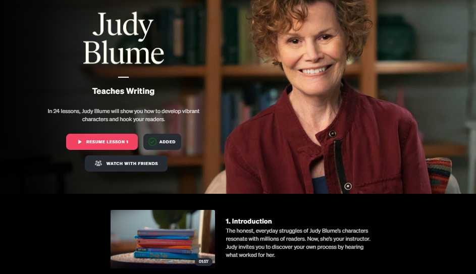 Judy Blume Masterclass review