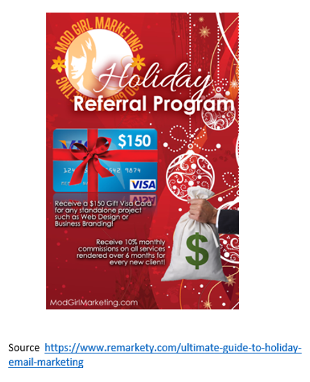 Holiday referral program