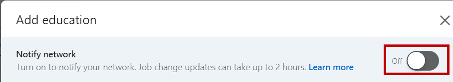 Make LinkedIn Updates Without Notifications