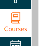 Icon showing a book icon titled courses