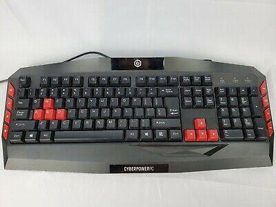 CyberPowerPC Cyber Power PC USB Wired Red LED Multimedia Gaming Keyboard |  eBay
