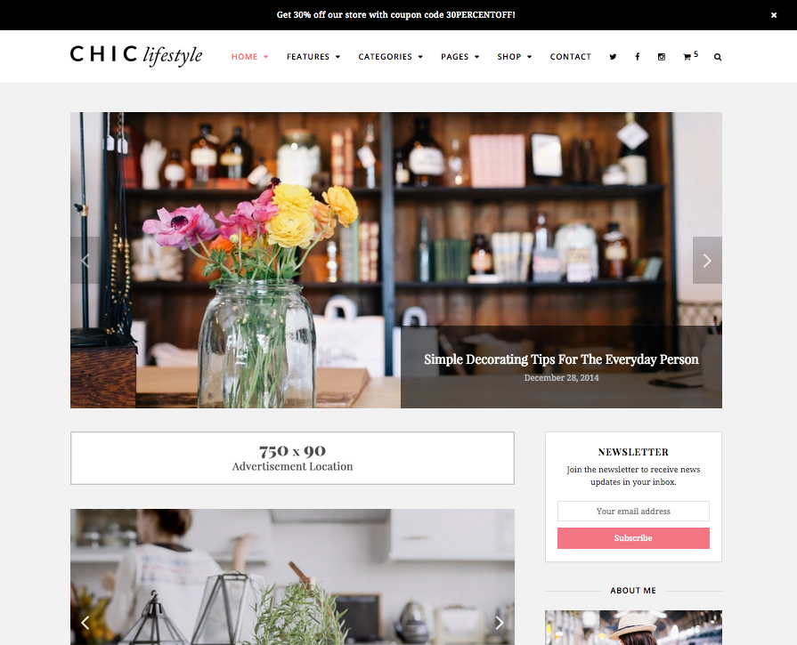 Tema WordPress Chic Lifestyle & Beauty