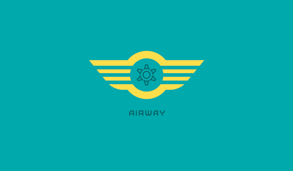 Logo de lignes horizontales d'avion