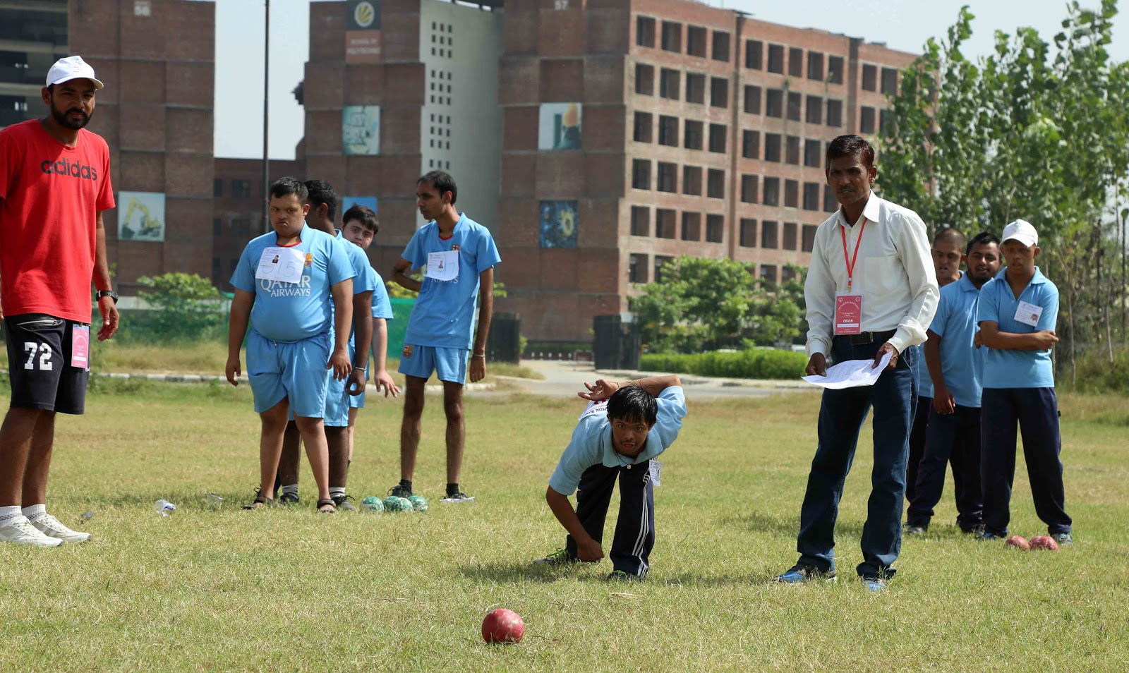 Students participating in various sports events in 19th Punjab State Special Olympics organising at LPU. (1).JPG