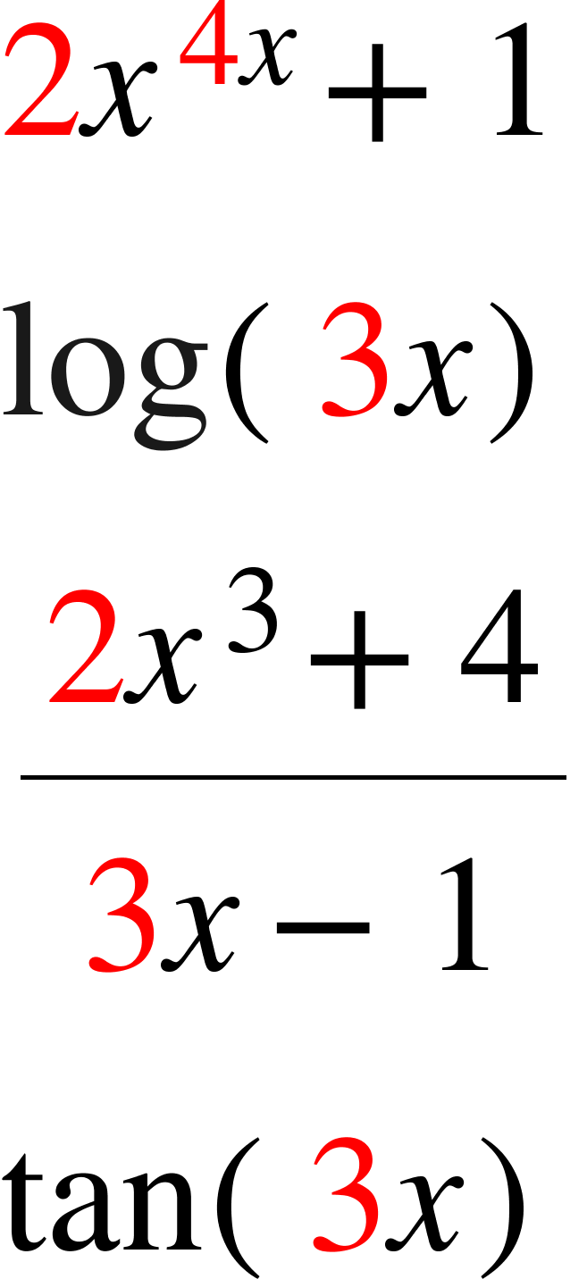 Variable expressions with coefficients highlighted.