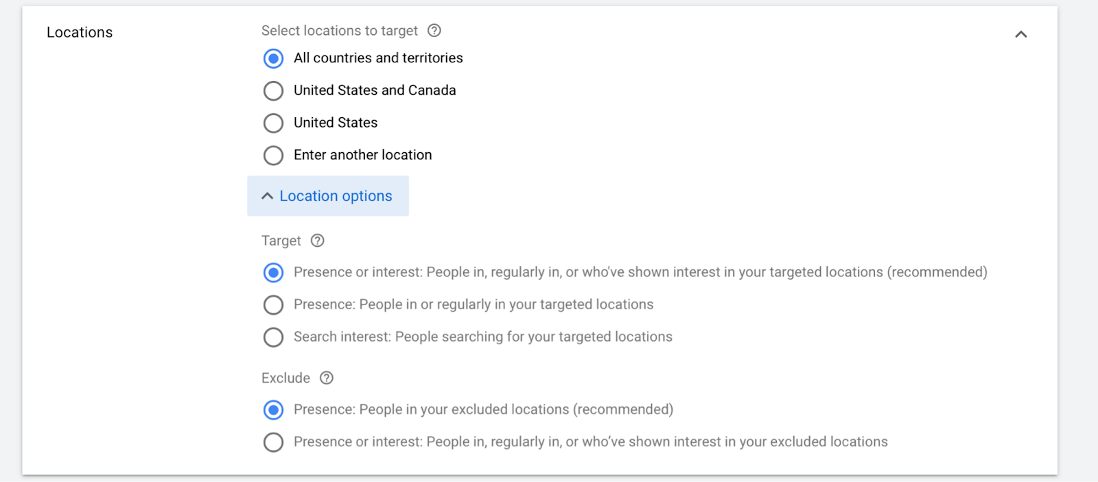 Location targeting with Google Ads