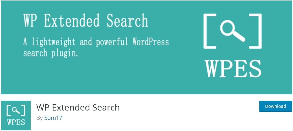 wp search extended for wordpress