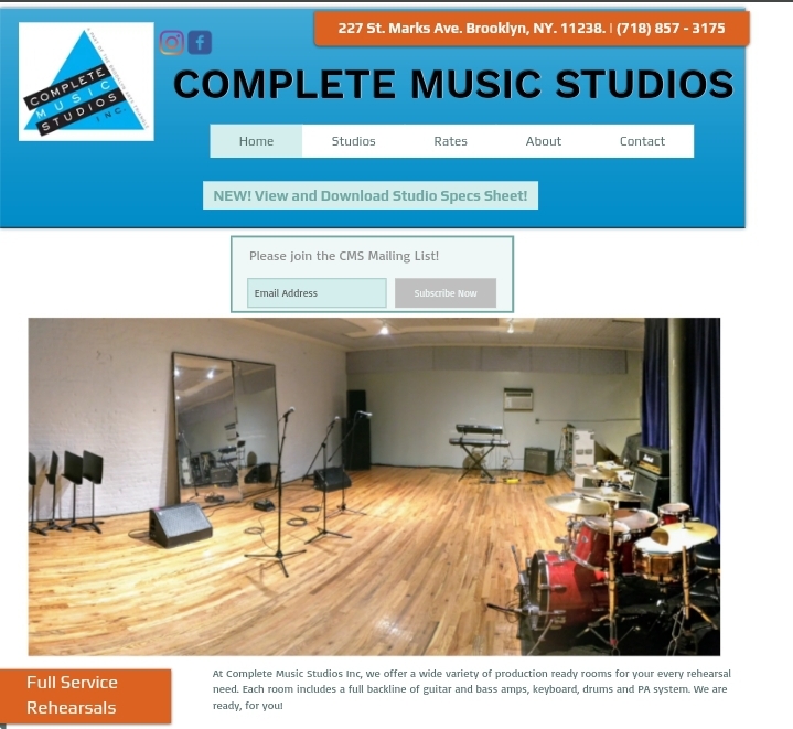 Complete music studio
