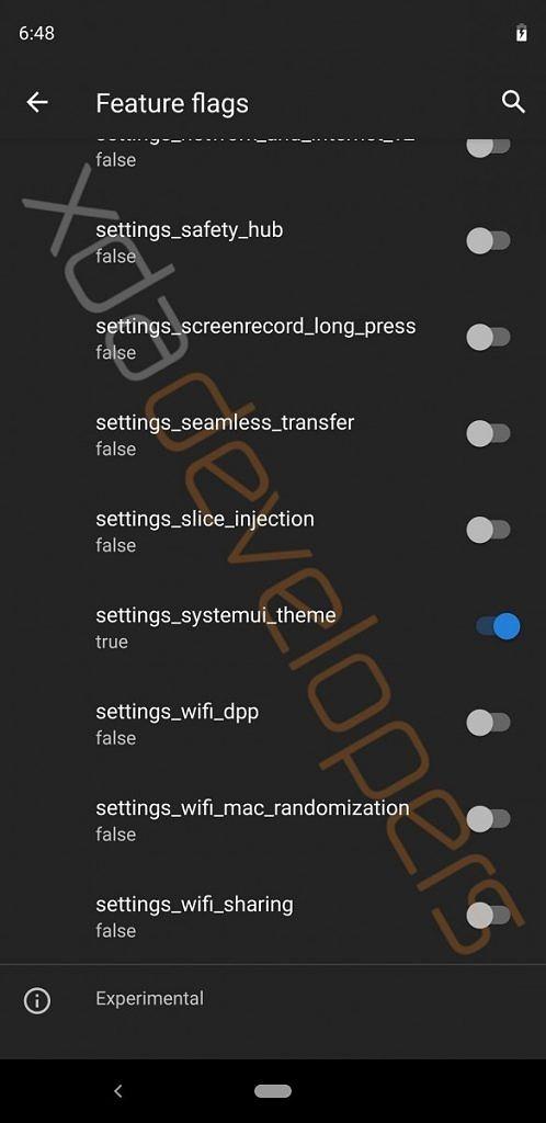 Android Q Developer Options