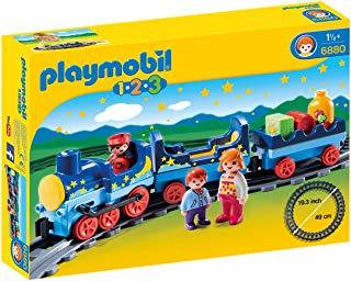 Playmobil 1.2.3 - 1.2.3 Tren con VÃ­as (6880)
