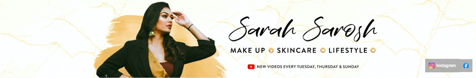 Sarah Sarosh YouTube Banner