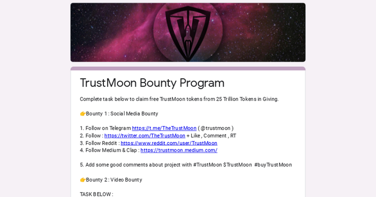 TrustMoon Bounty Program