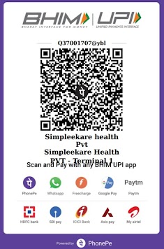 Scan QR code below to pay the amount.