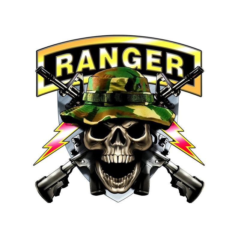 Army Ranger skull decal Army decal Army Ranger Decal Full image 1