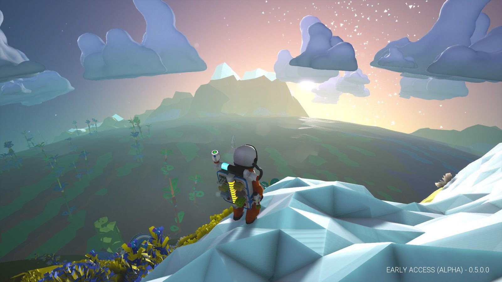 Just a beautiful view as I explore the mountain. : r/Astroneer