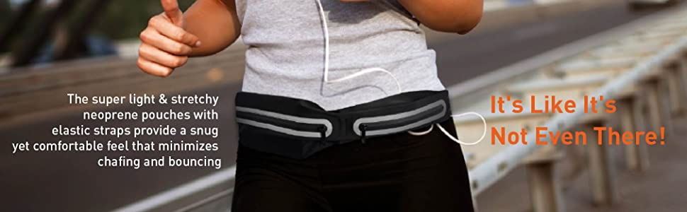 Running Belt Jog Waist Pack Slim Low Profile Compact Design Perfect No Bounce Fanny Pack for Phone 