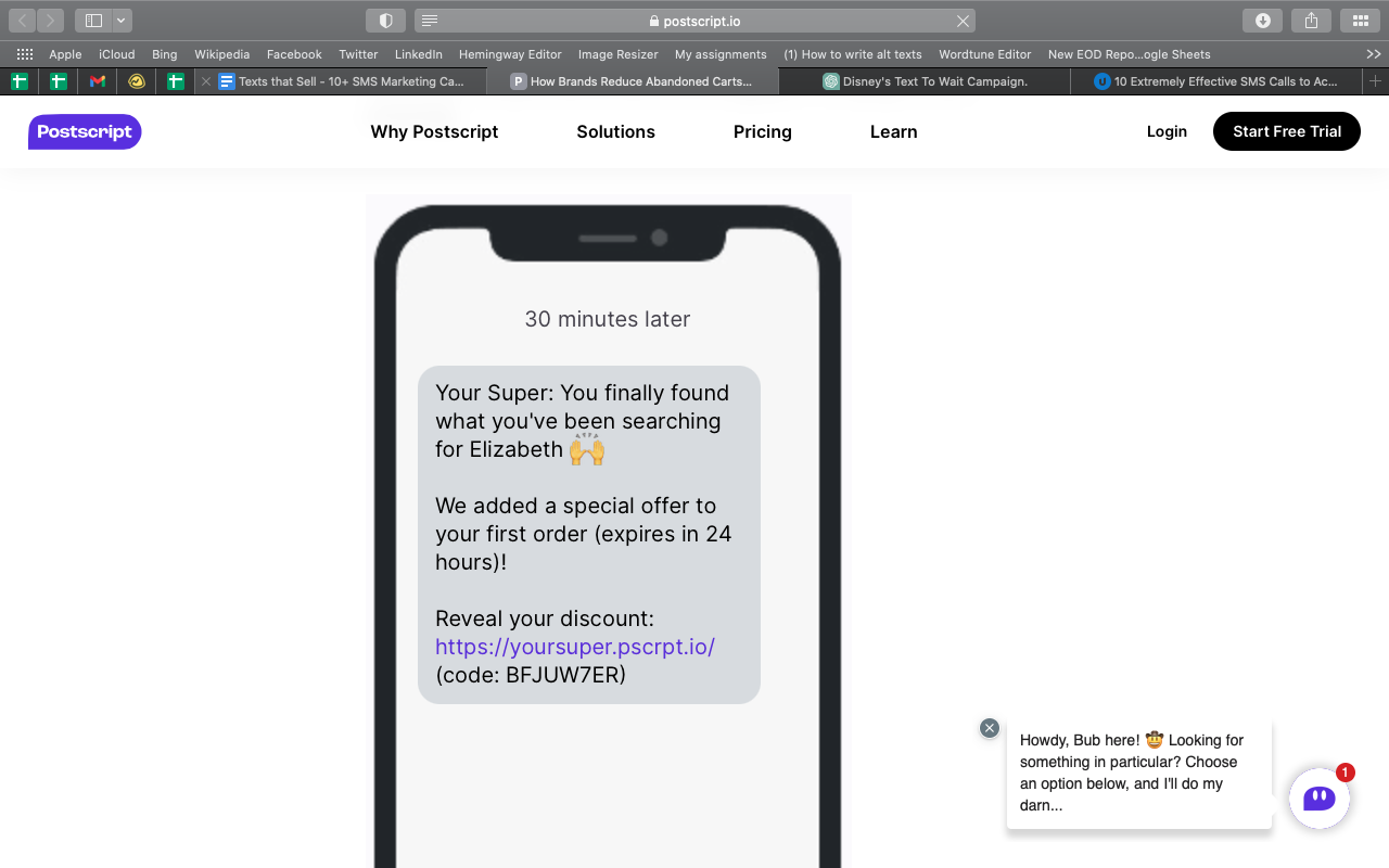 sms marketing campaigns | Image showing your super's sms message