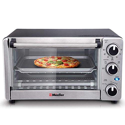 Toaster Oven 4 Slice, Multi-function Stainless Steel Finish with Timer ...