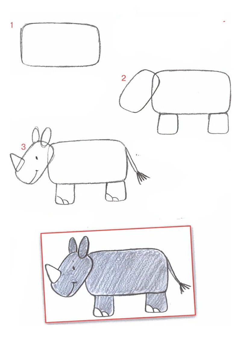 Рисуем с детьми экзотических животных часть 2