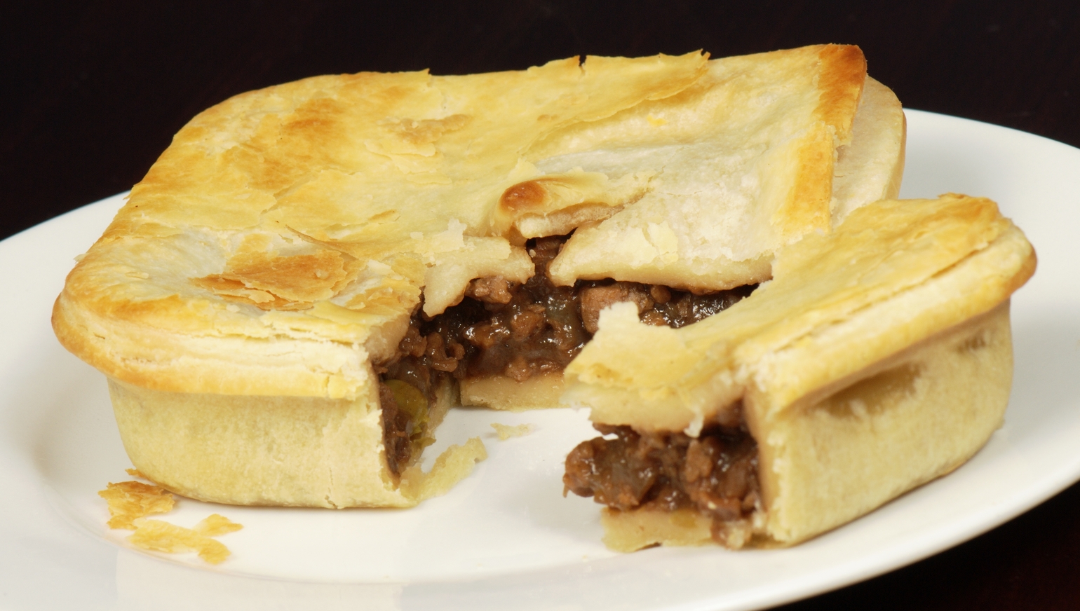 A vegan faux-meat pie,