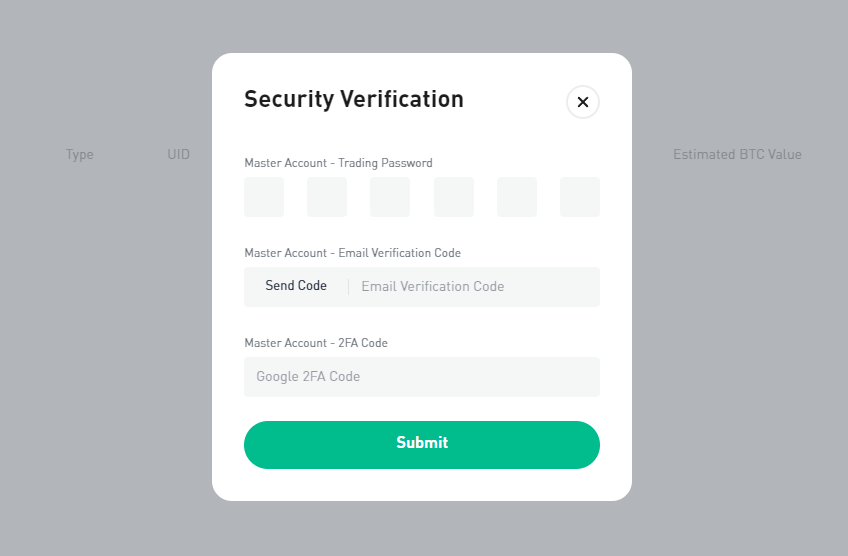 Security Verification During Sub-Account Creation 
