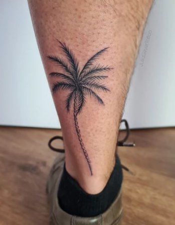 Ocean Palm Tree Tattoo