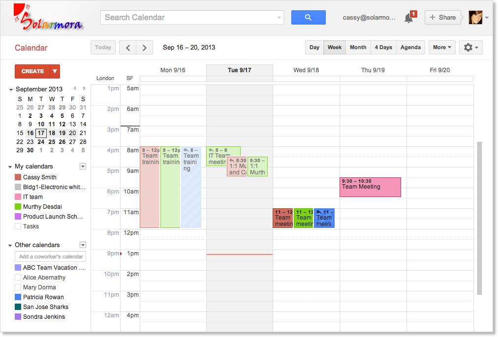 Calendar Scheduling, invitations, attachments, and printing SPSD