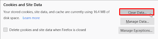 Clear Firefox Browser Cache