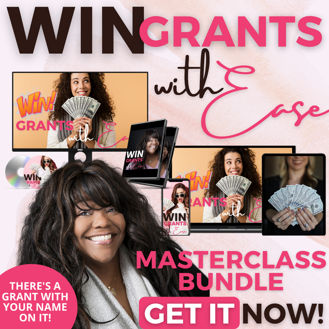 Win Grants With Ease Masterclass Bundle promotional flyer