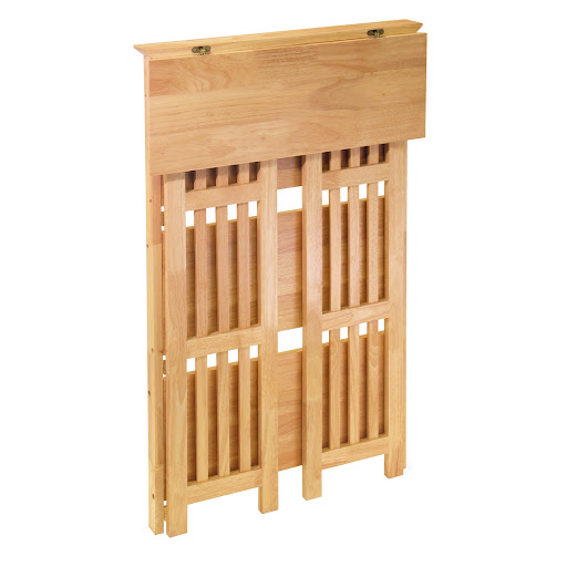 Solid Wood Mission Style 4 Shelf Folding Bookcase Sturdy 