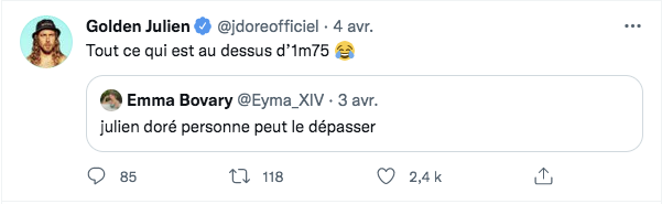 screenshot tweet julien doré