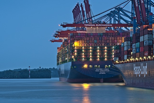 port, ship, water