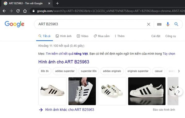Cách check mã giày Adidas để phân biệt hàng real và fake