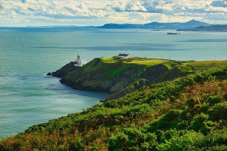 Irlanda, Dublín, Howth, Paisaje, Marina, Acantilados